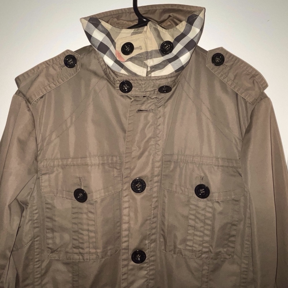 Burberry Tan Military Field Coat Lightweight Cotton - Picture 7 of 15